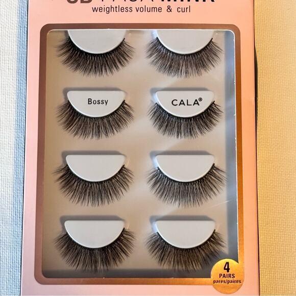 CALA 3D Faux Mink Weightless Volume & Curl Bossy Multi-pack  Strip Lashes NWT - Picture 4 of 13